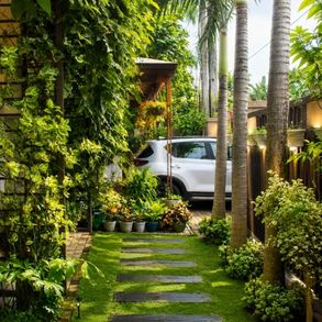 Lush gardens